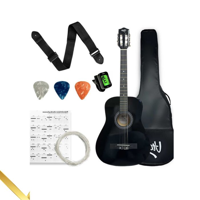 Gitara klasyczna 4/4 NOWA idealna do nauki pełnowymiarowa AKCESORIA