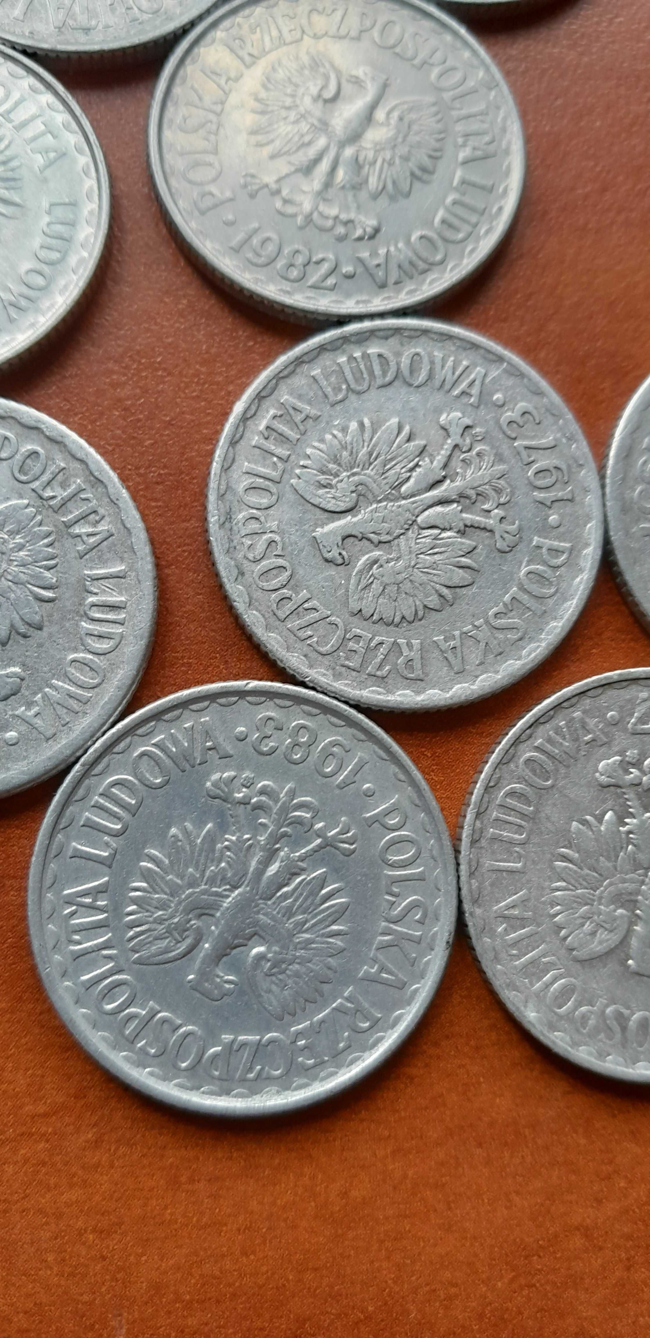 monety PRL 1 zł aluminium różne roczniki