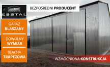 Garaż Blaszany OCYNKOWANY ,Garaże Blaszane | Wiaty | Hale | - ESSTAL*