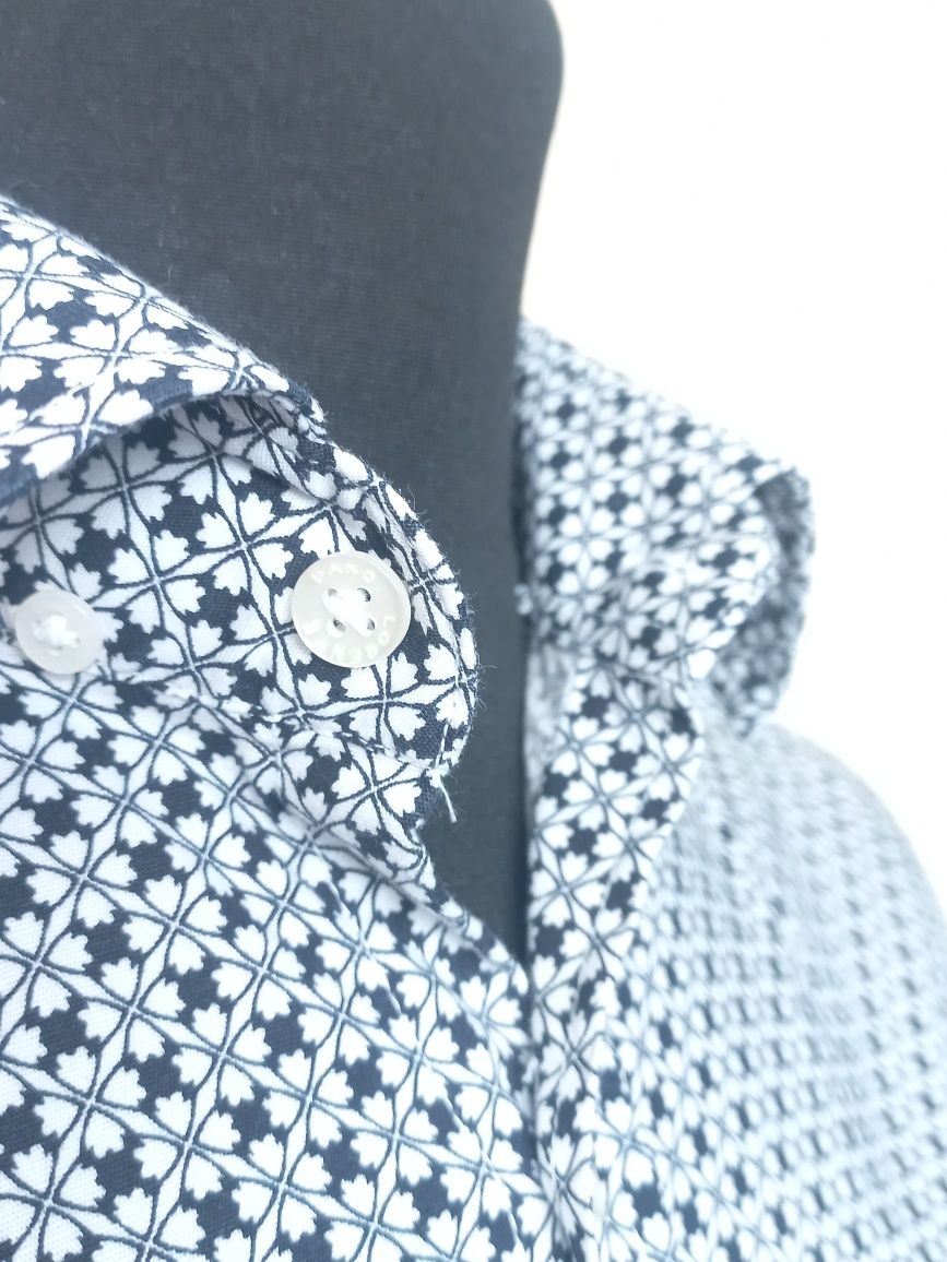wzorzysta męska koszula Pako Lorente slim fit na szczupłego mężczyznę