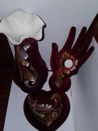Набор 3в1: ваза, шкатулка и рука для колец и украшений