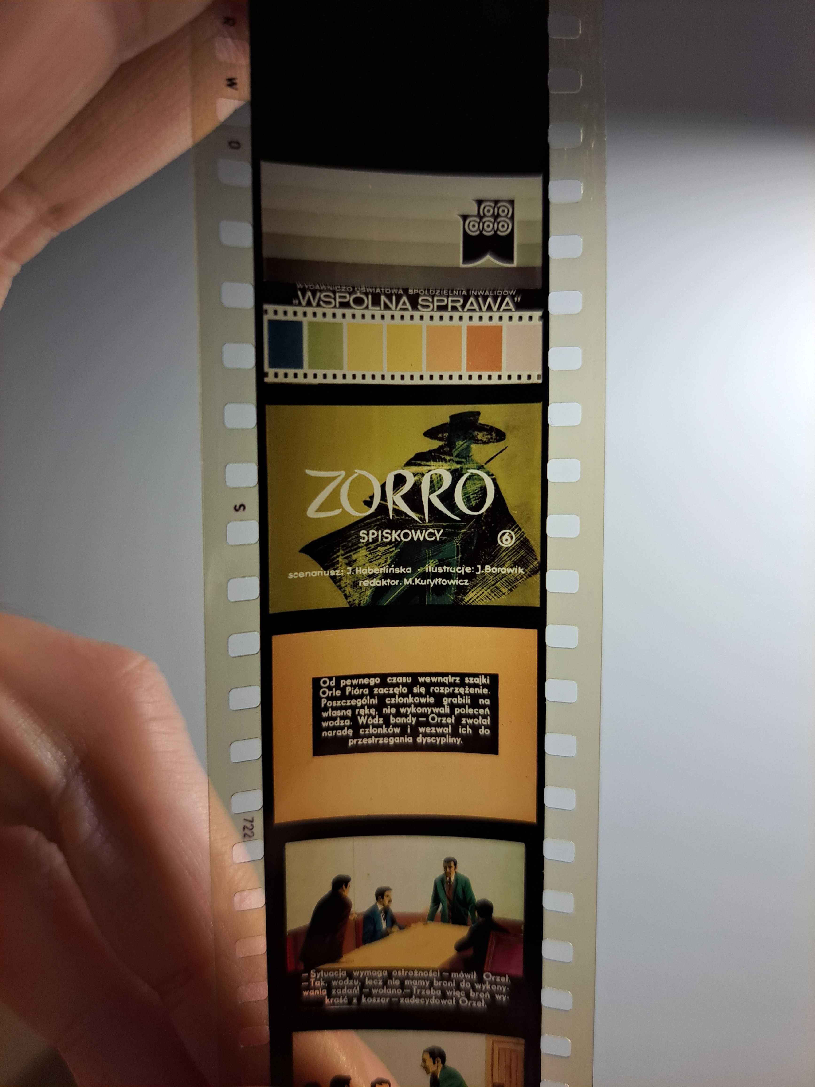 ZORRO Spiskowcy bajka na rzutnik projektor diaskop PRL