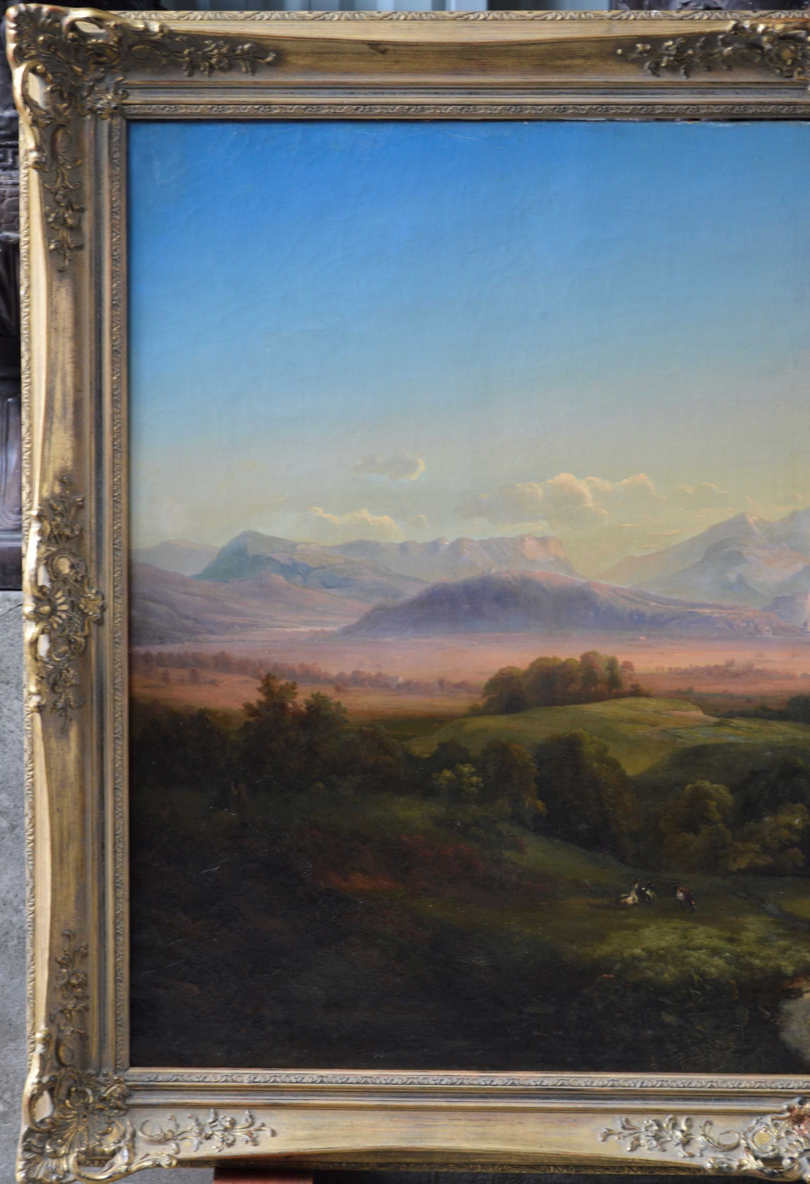 картина неизвестного автора 19 века "Альпийский пейзаж"