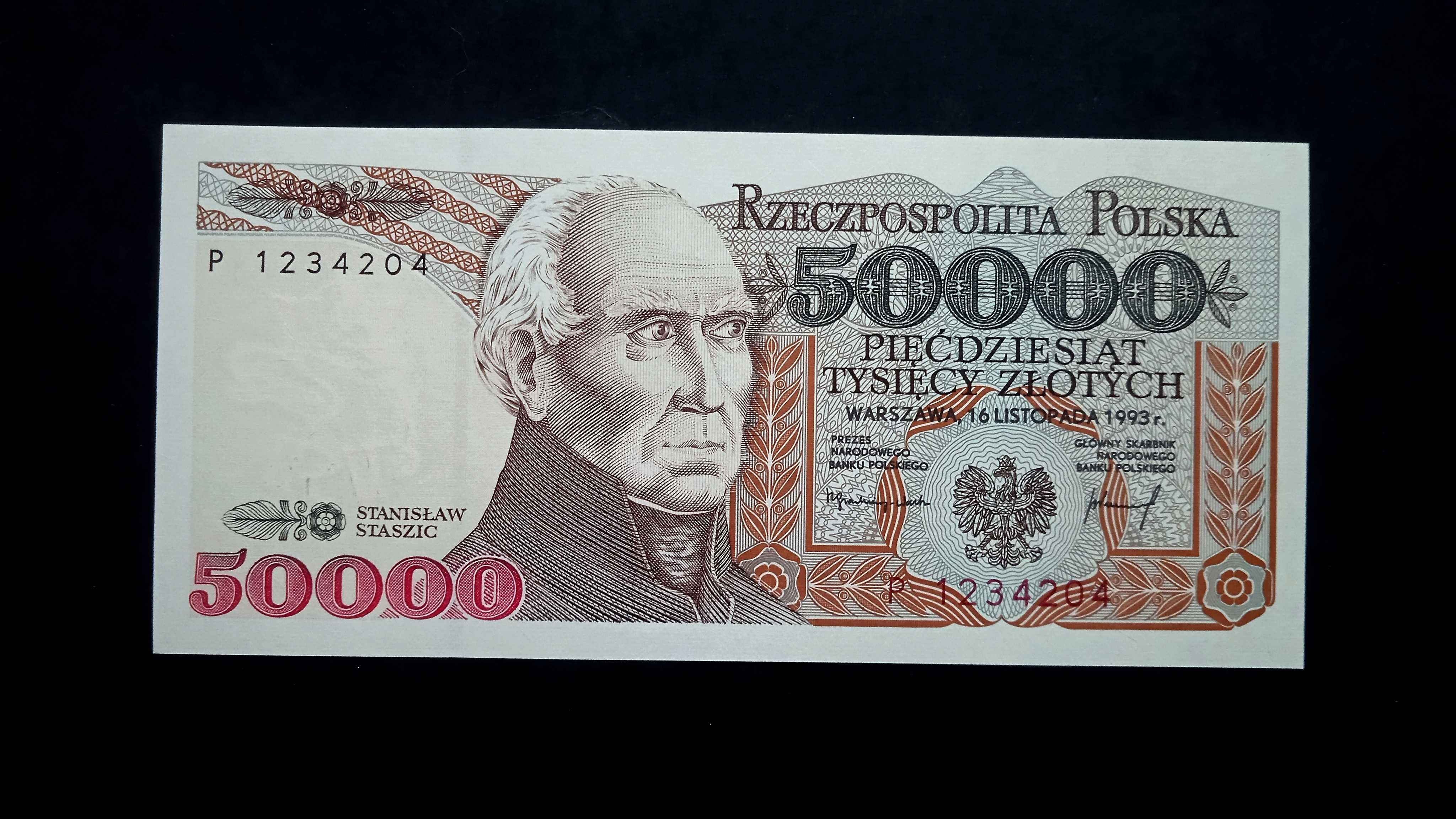 Banknot PRL 50000 zł 1993  st.1 UNC