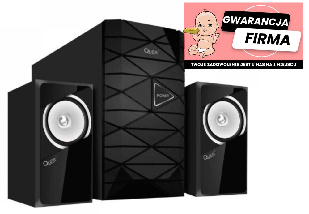 Głośniki komputerowe Quer Gamer 2.1 | Subwoofer+ dwa głośniki |