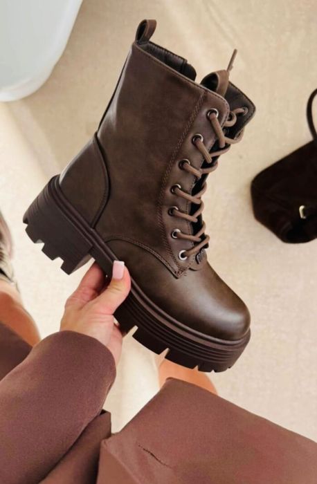 Botki workery traperki stylish brązowe czekolada 37 varlesca