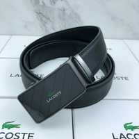 Мужской ремень с пряжкой автомат Lacoste Лакоста Подарок