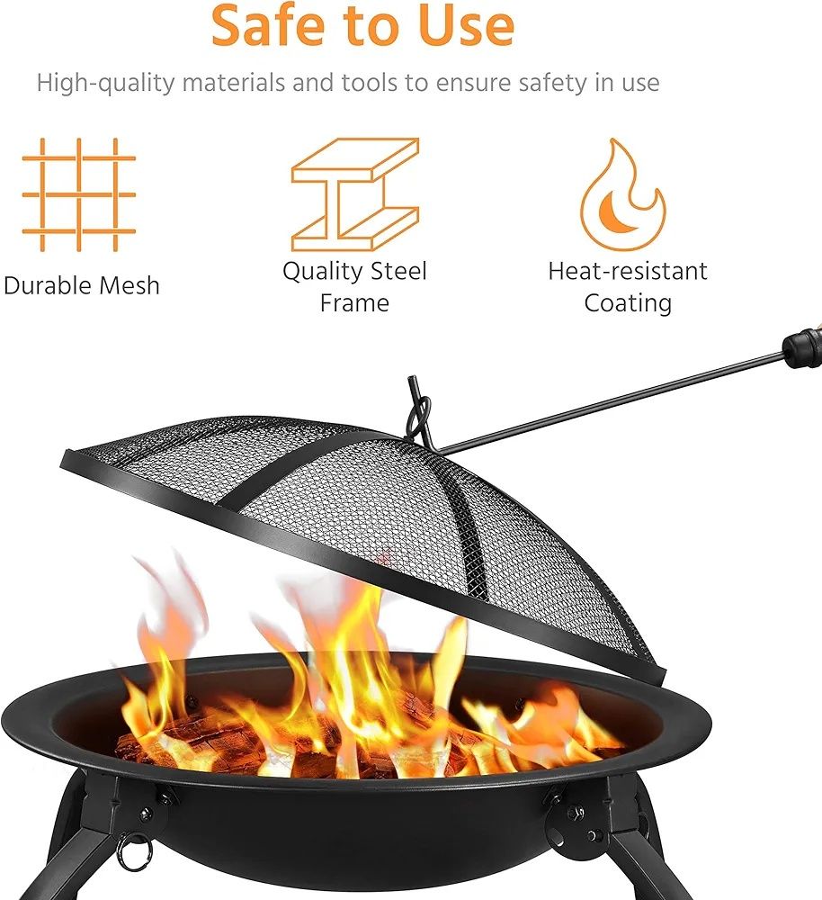 Braseiro Firepit Dobrável 2 em 1