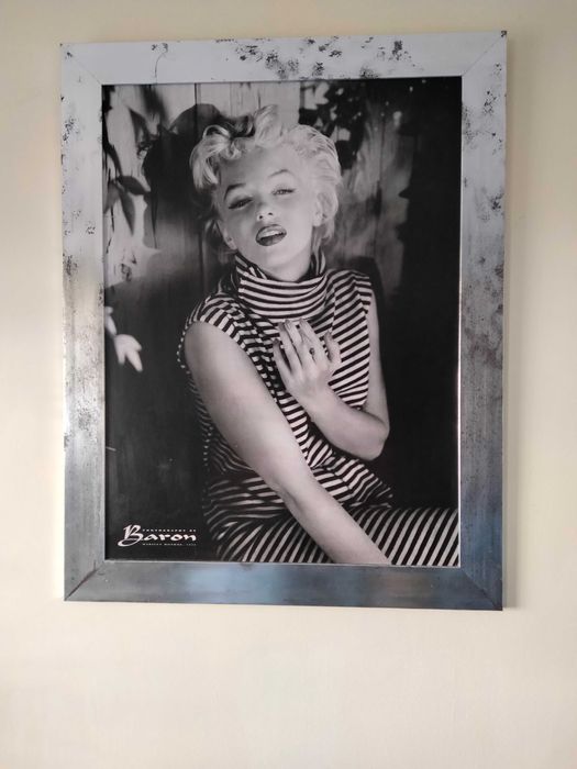 Obraz Marilyn Monroe w srebrnej ramie plus książka gratis