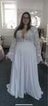Suknia slubna Boho plus size Boohoo 46 48 rekawy