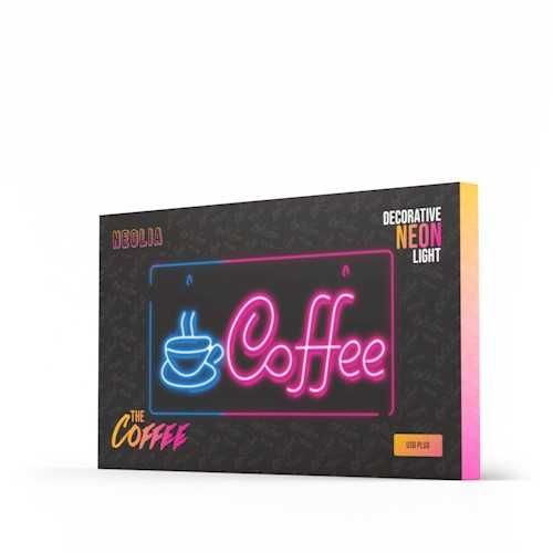 Neon PLEXI LED COFFEE niebieski róż Sklep Gwarancja