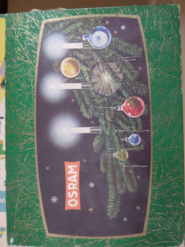 Kolekcjonerskie retro lampki choinkowe Osram PRL