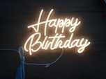 Neon led Happy Birthday-NOWY