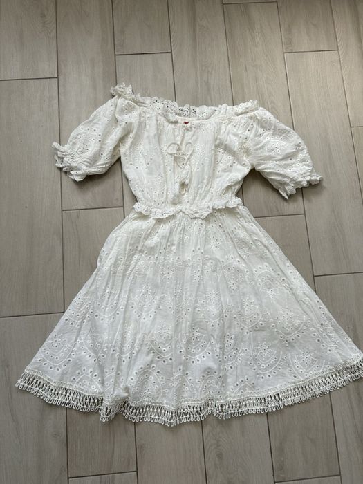 Літня жіноча сукня, біла сукня, вишита натуральна сукня, женское плать