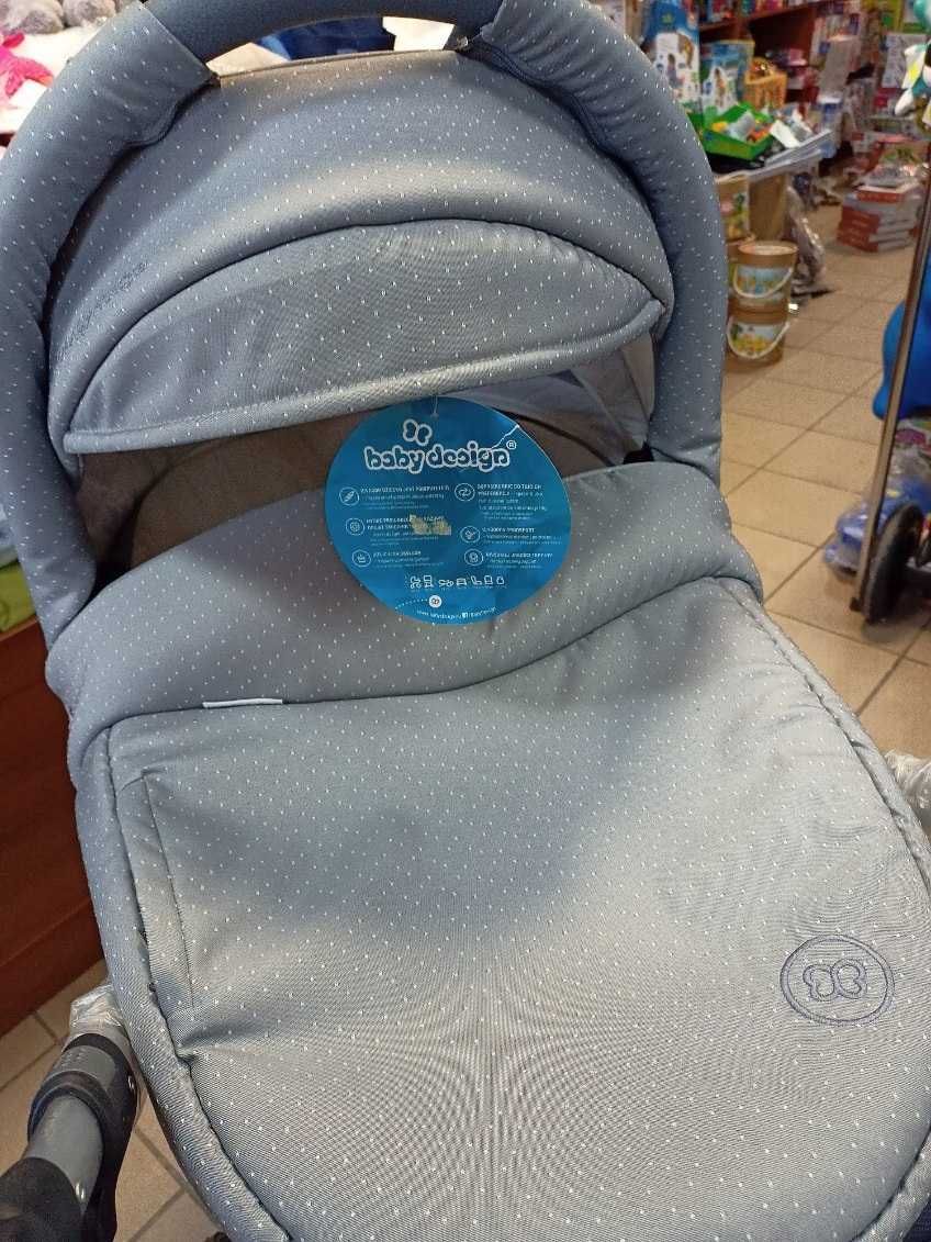 Wózek głęboko-spacerowy DOTTY 07 BabyDesign 2w1