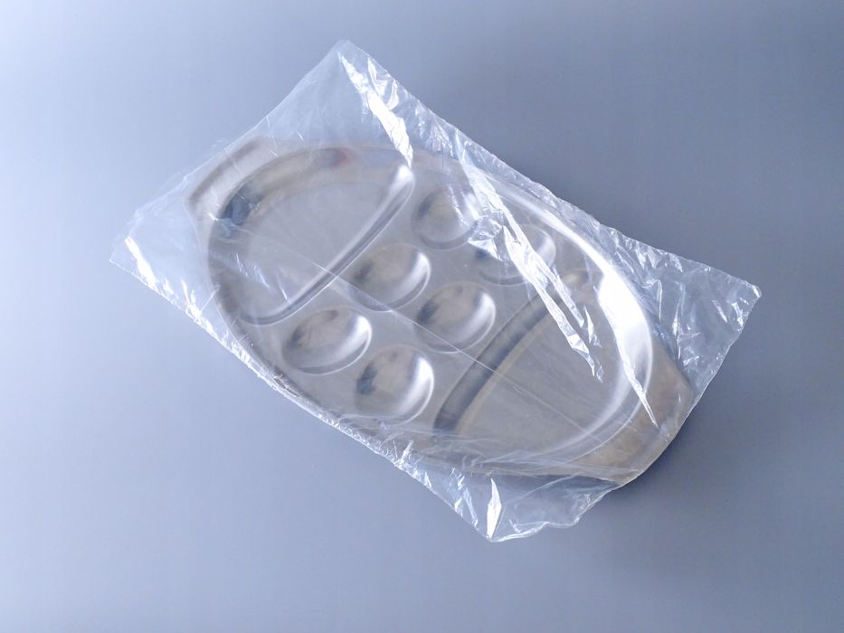 lata 70 stalowa taca patera na jajka zakąski