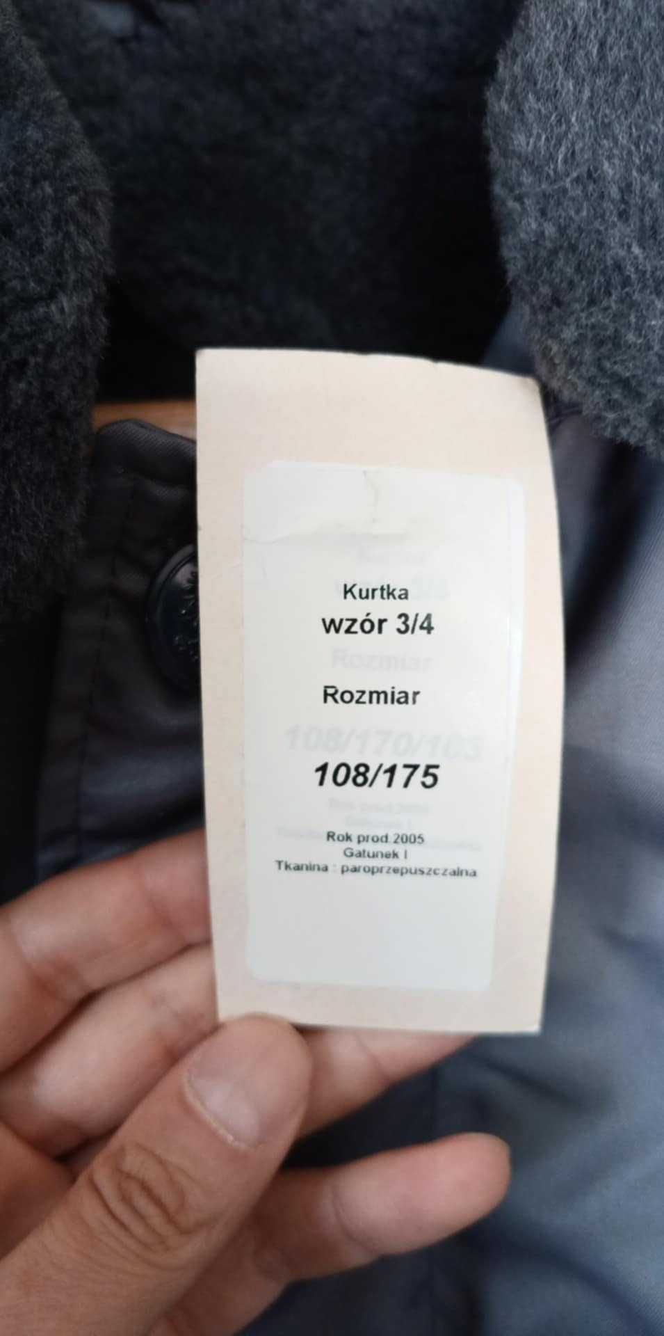 Kurtka Zimowa wzór 3/4 Policja z podpinką Konfekcjoner 108/175 Nowa