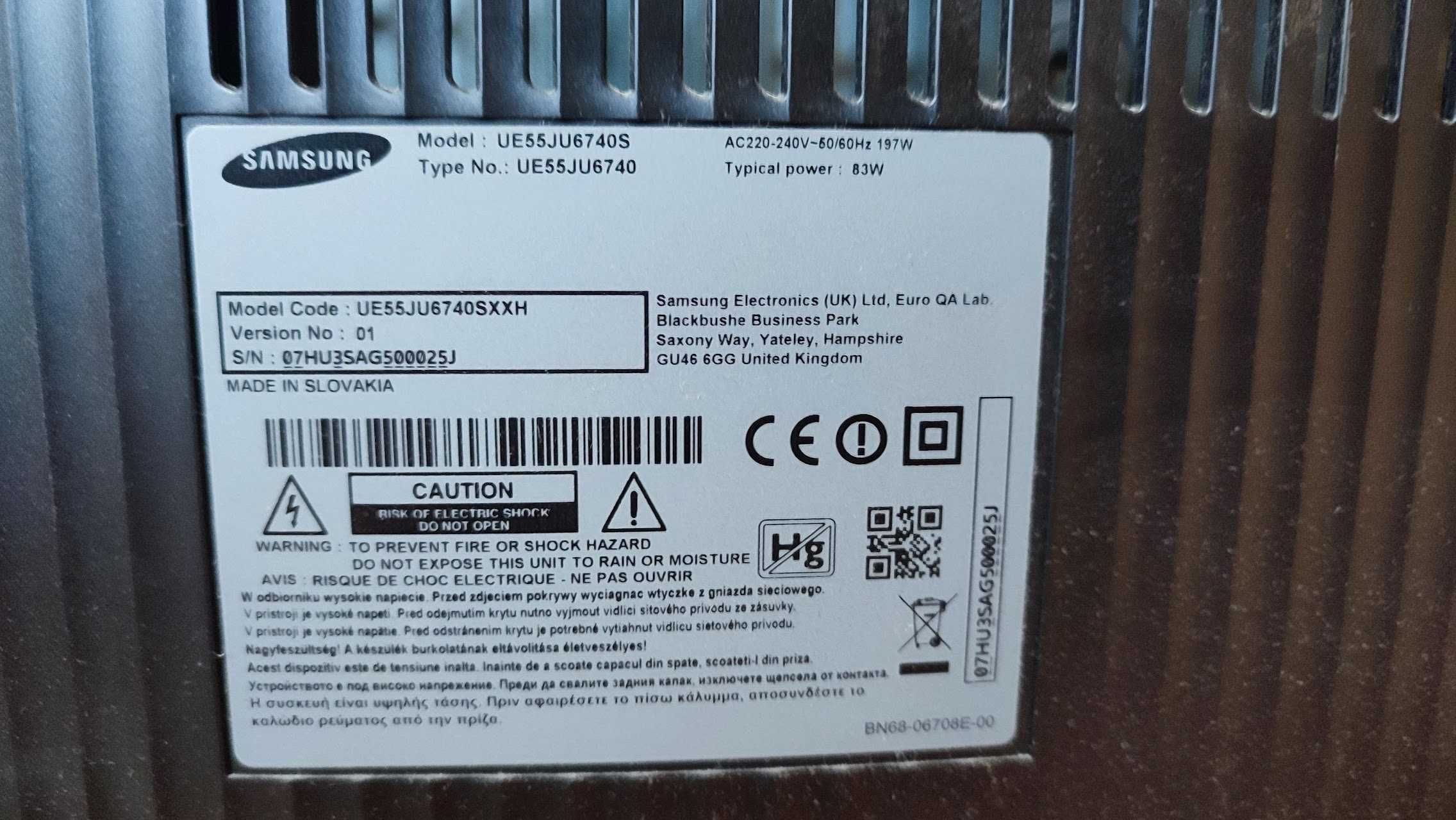 Telewizor LED 55" 4K UHD - Samsung UE55JU6740S
