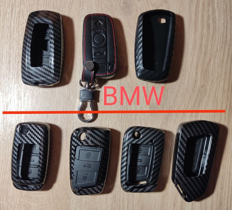 Карбоновый защитный чехол на ключи,для ключей, vag,bmw,ваг, бмв,кейс