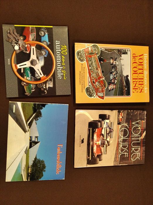 Automobilia, história do automóvel, desporto automóvel: lote 4 livros