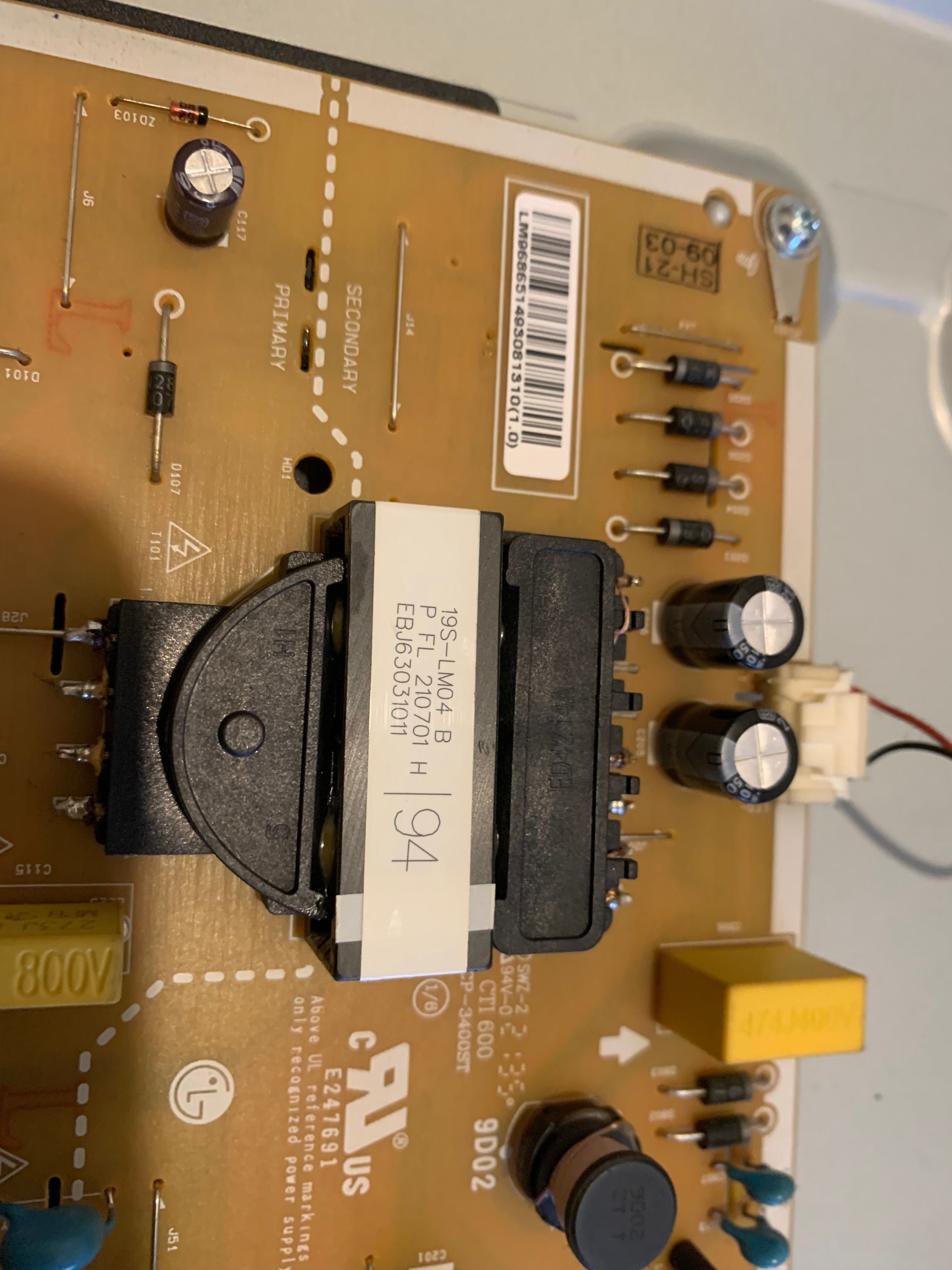 Vendo placa de tv. Mais a fonte marca LG de 55 polgadas