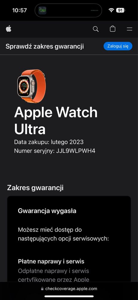Apple Watch Ultra 1 Gen