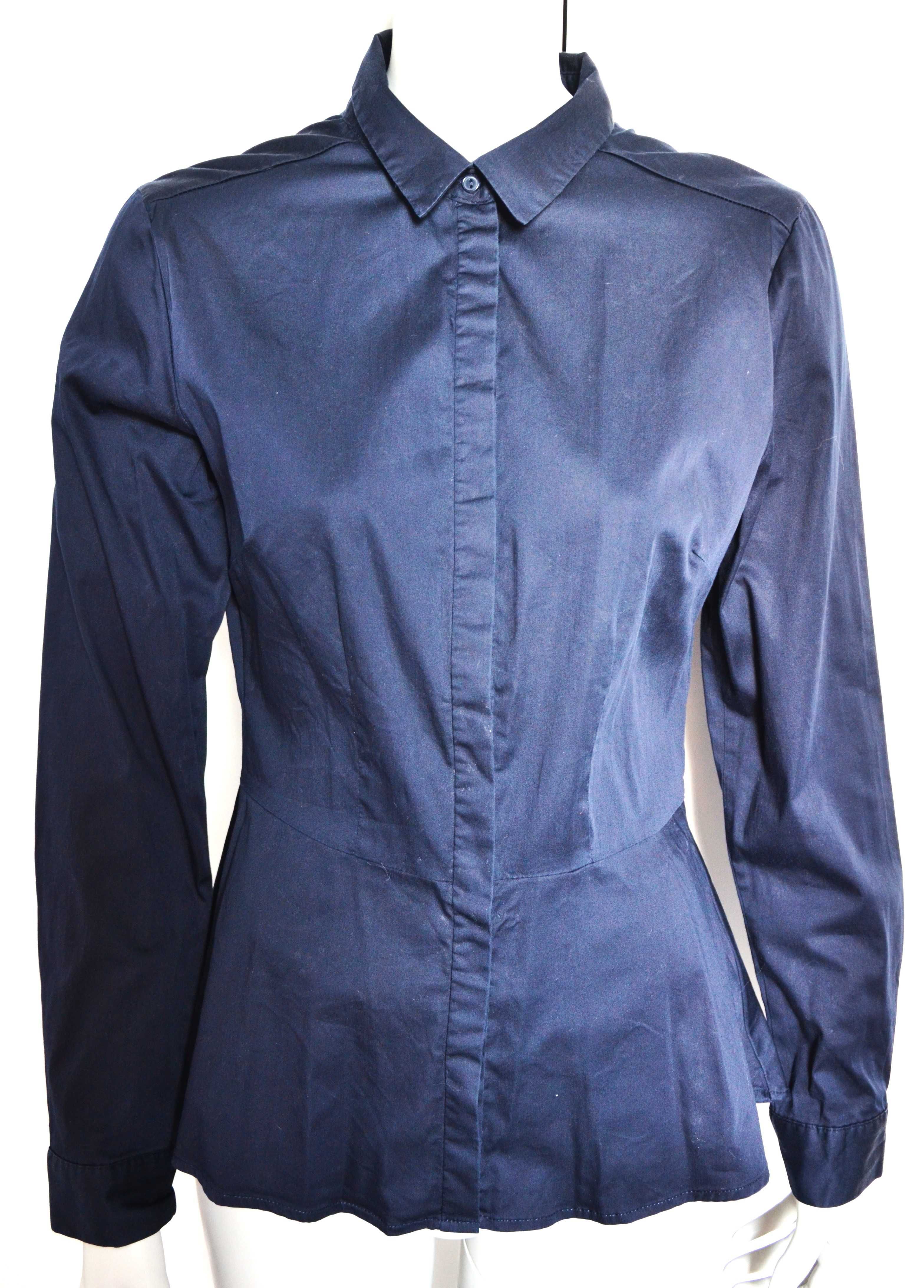 Granatowy elegancka koszula z baskinką Reserved r.38