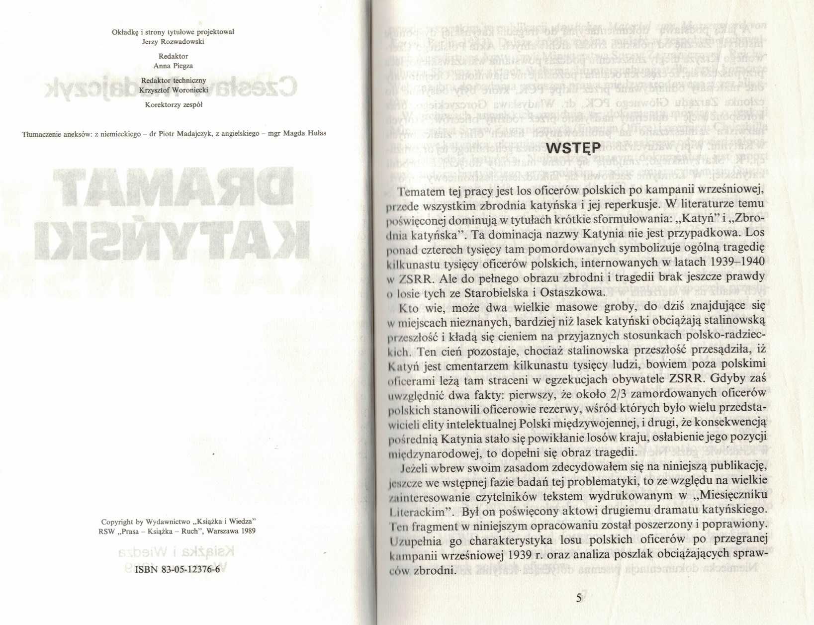 Dramat katyński Czesław Madajczyk