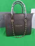 Torba Brazowa monogram Michael Kors skórzana z lancuszkiem Premium