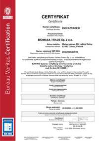 BIOMASA z certyfikatem KZR INiG od 499 zł/t + koszt dostawy