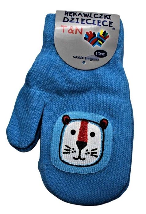 Rękawiczki dziecięce z jednym palcem 13cm 1-3 lat na sznurku