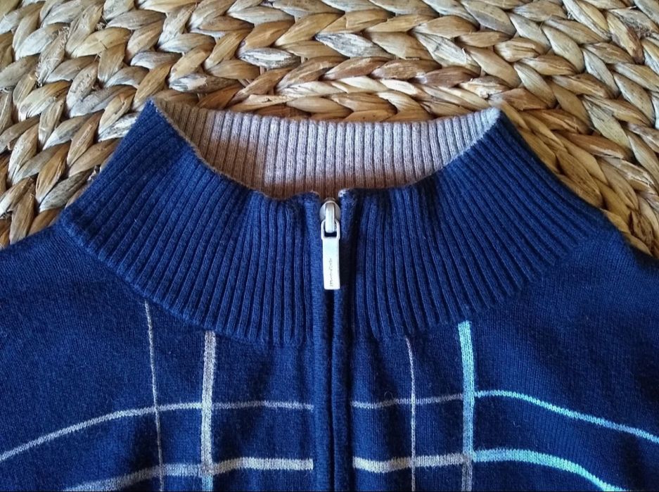 Monte Carlo  Niemiecki męski sweter z kaszmirem, 10% Kaszmir, Roz. L