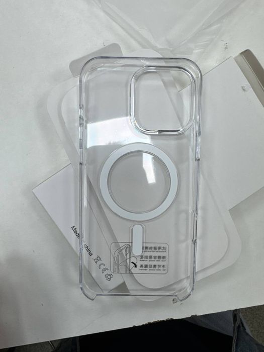 С анимацией оригинальный прозрачный чехол MagSafe 16 про Макс и другие