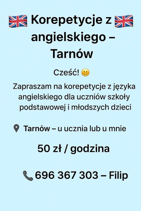 Korepetycje z angielskiego Tarnów