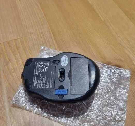 Nowa bezprzewodowa Myszka komputerowa Tecknet 2,4Ghz BT czarna