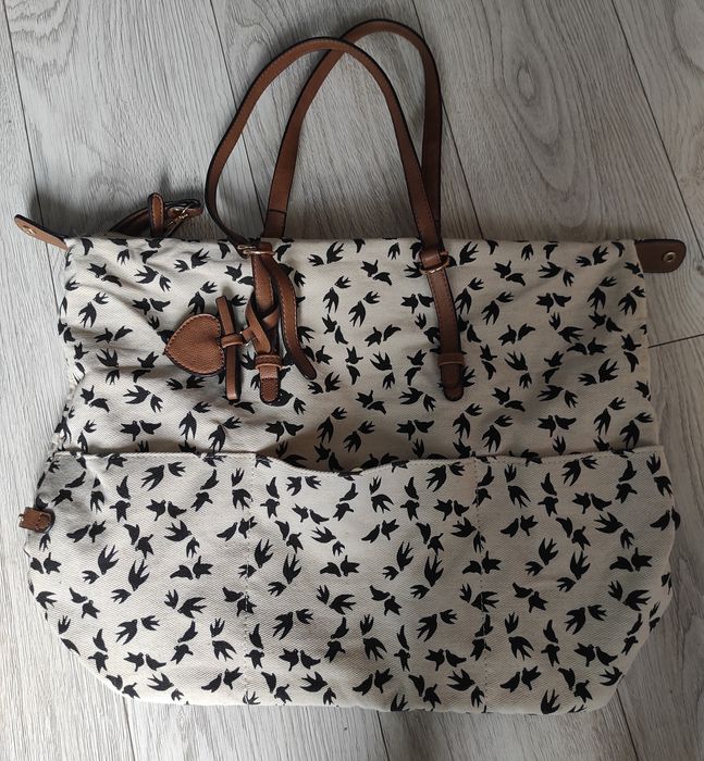 Torebka oversize motyw Jaskółki Coquette