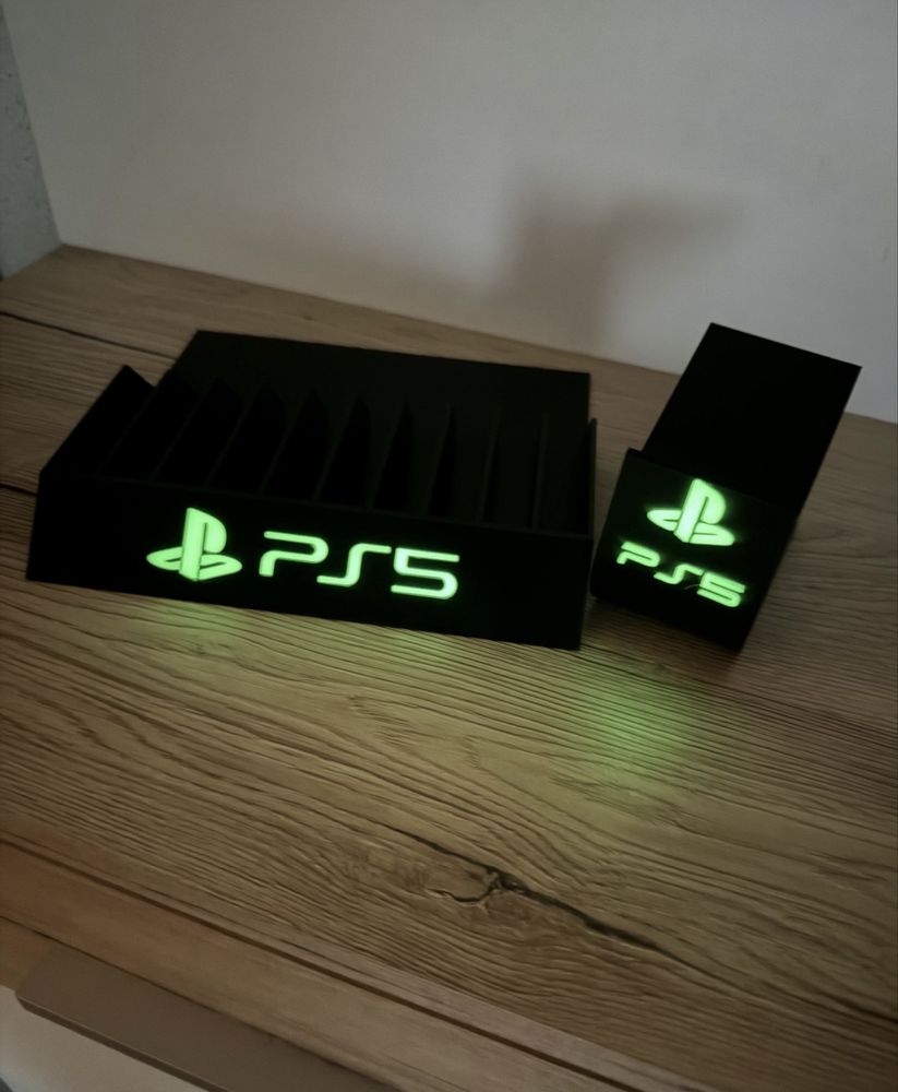 Stojak na gry i pada Ps5 Napisy Fluorescencyjne