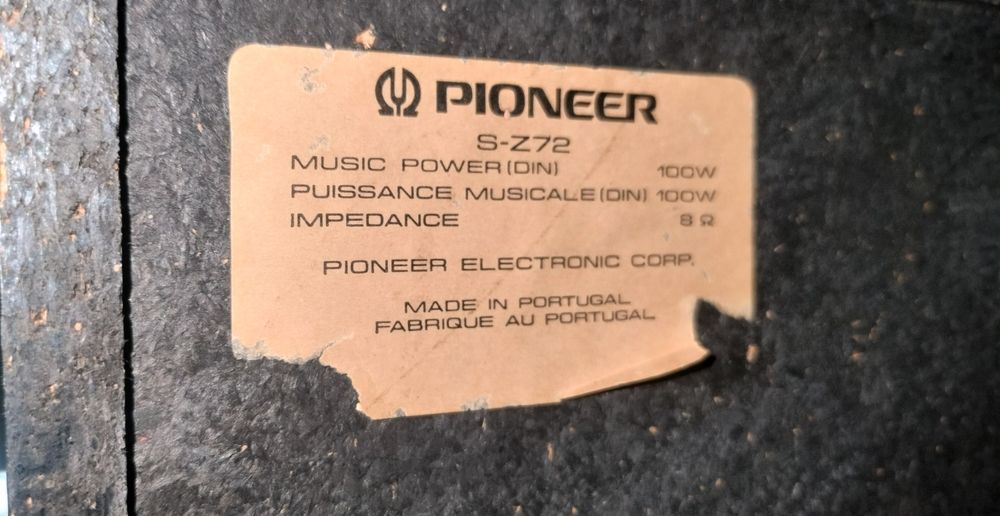 Colunas Pioneer S-Z72 + Tuner F-Z92L