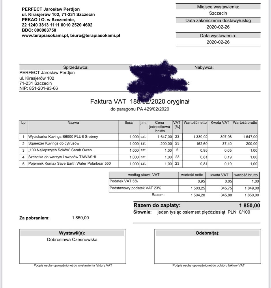 Wyciskarka wolnoobrotowa kuvings b6000 plus