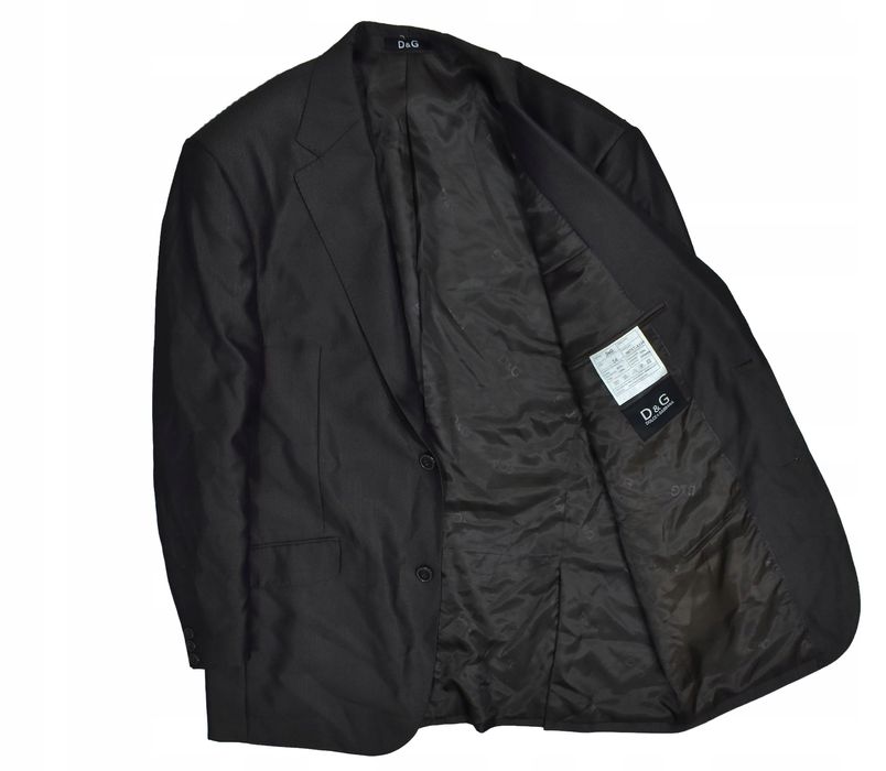 Dolce Gabbana Wełniana Marynarka Męska Brązowa 54