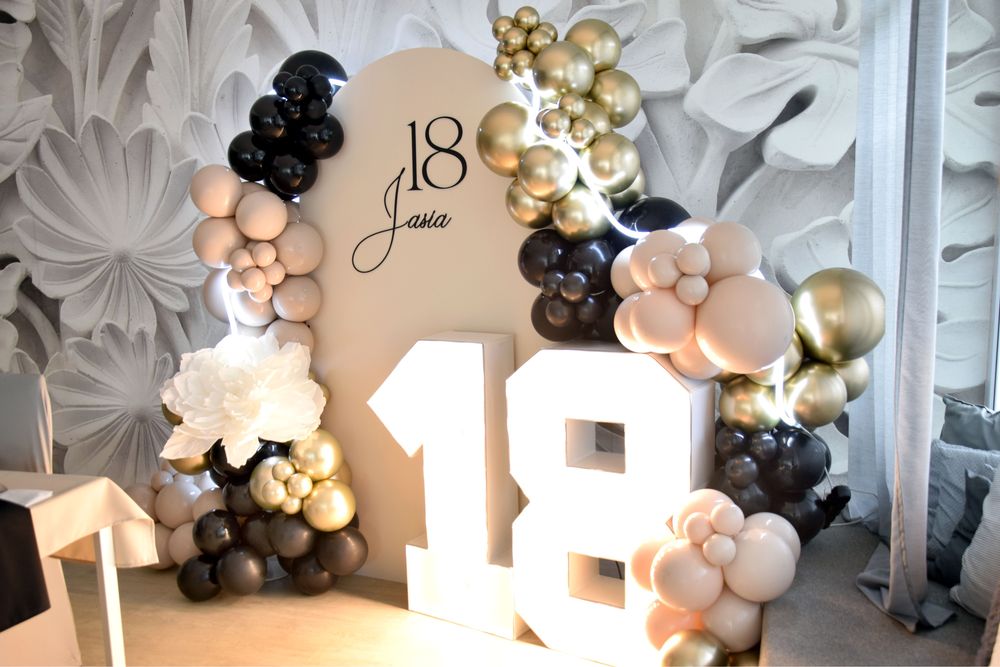 Girlanda Balonowa Ścianka 18 Urodziny Komunia Chrzest Dekoracje Balony