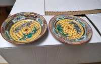 Conjunto de pratos em porcelana,pintados a mão