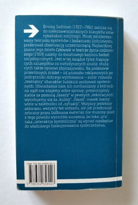 Człowiek w teatrze życia codziennego, Erving GOFFMAN, HIT!