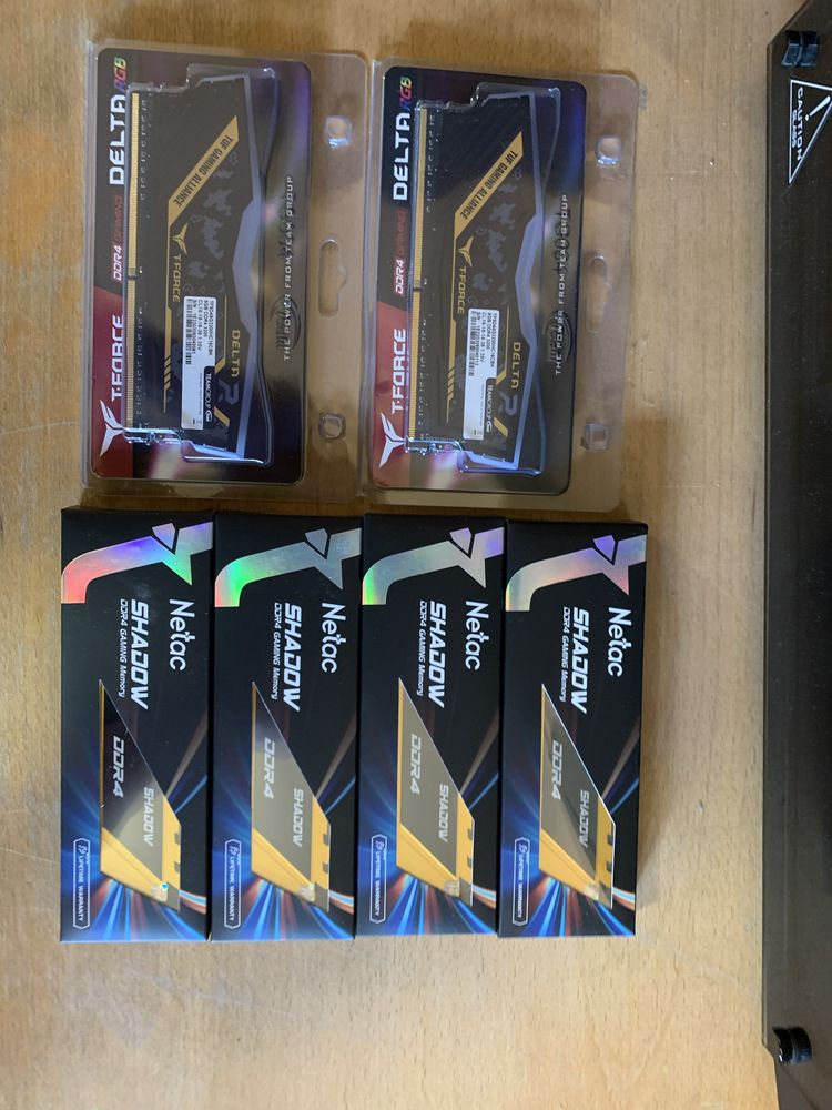 Оперативна память Netac shadow gold/ T-Force & Tuf delta rgb ddr4 3200