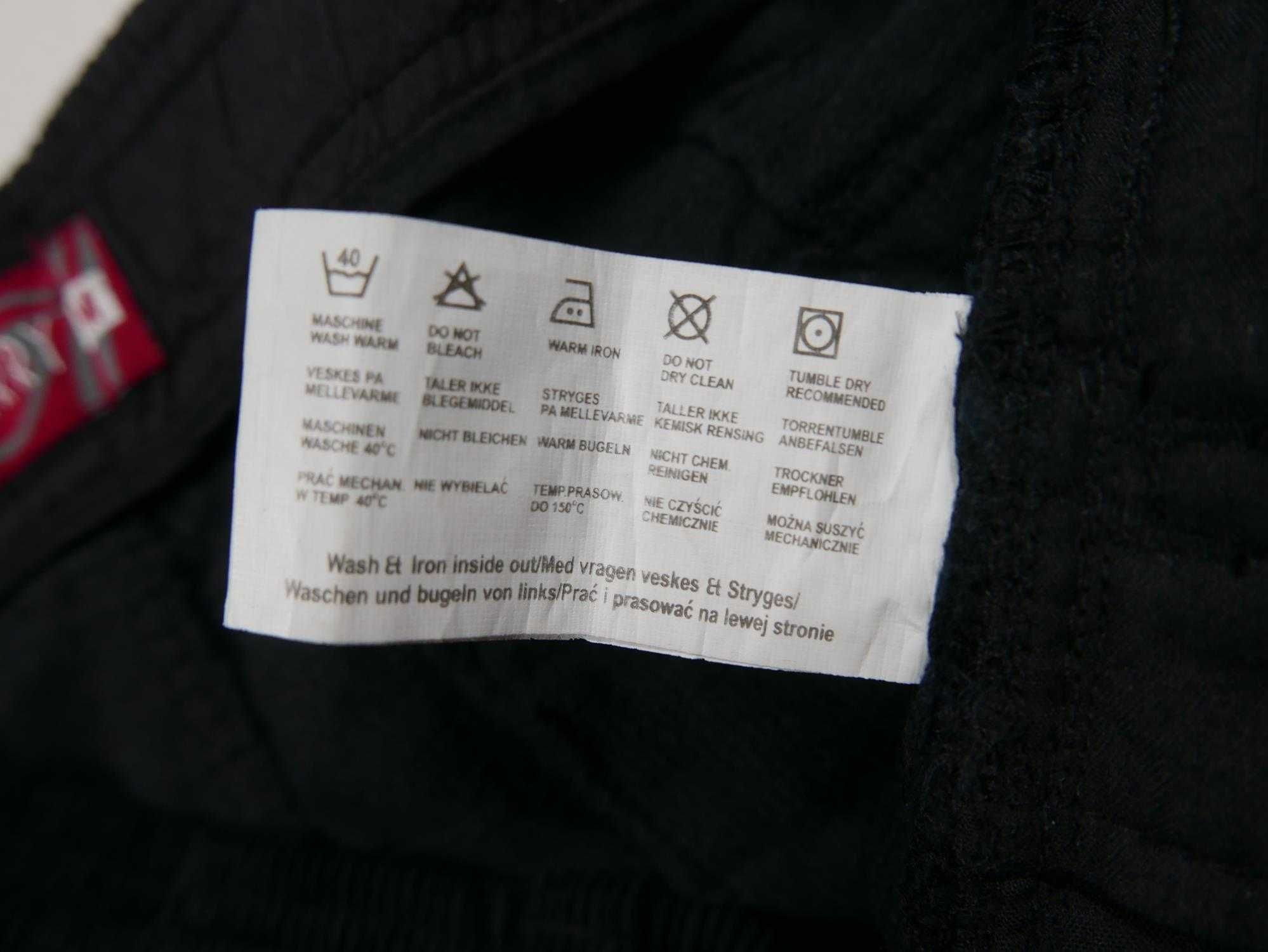 Spodnie Carry Cargo Bojówki Czarne Sztruksowe M