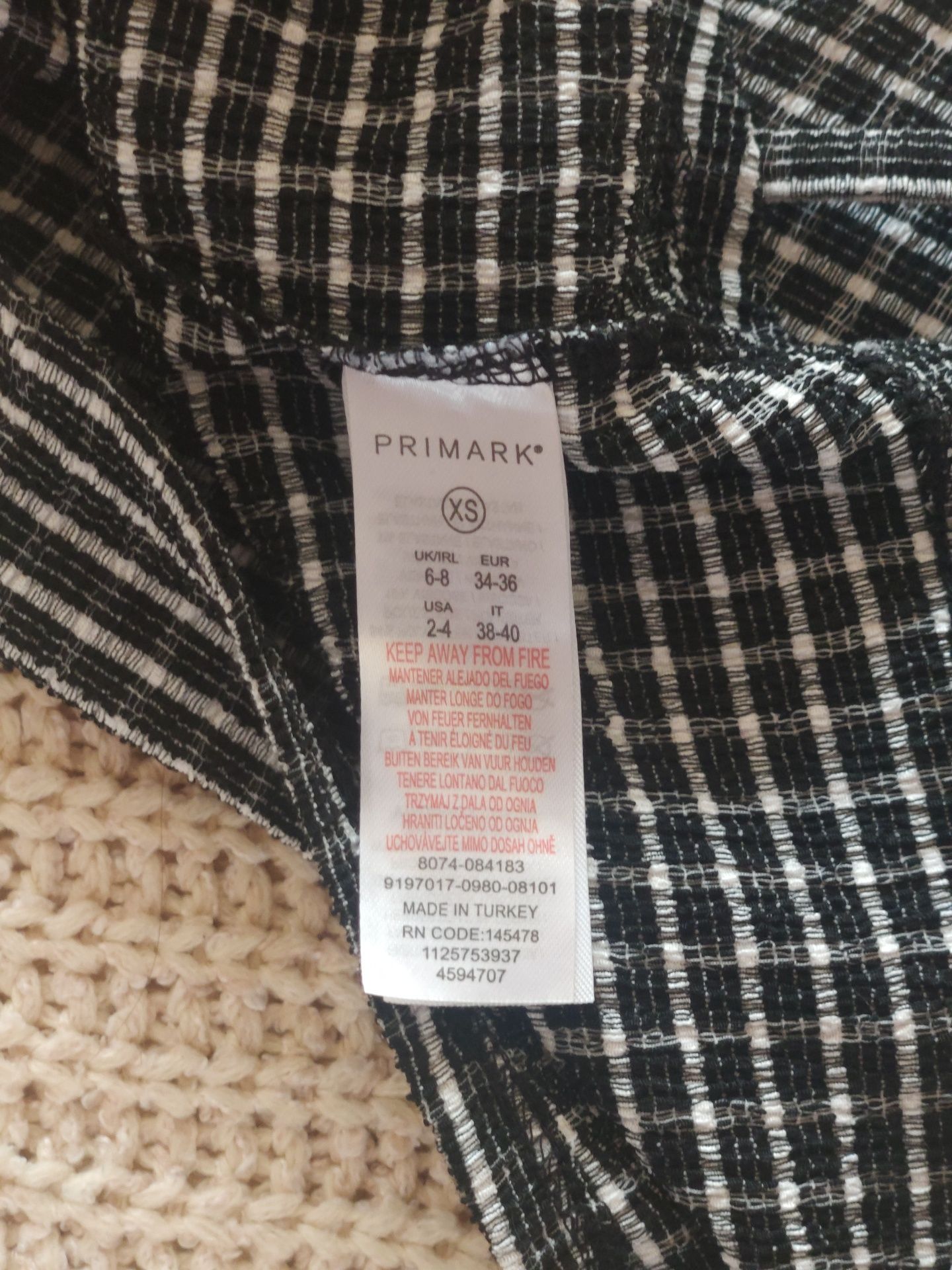 Top na ramiączkach w kratkę – Primark (XS)