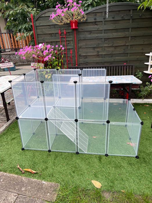 Duża klatka kojec wybieg dla świnki królika zwierząt panelowa NOWA