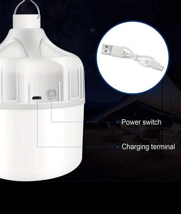 Лампа usb з аккумулятором та гачком