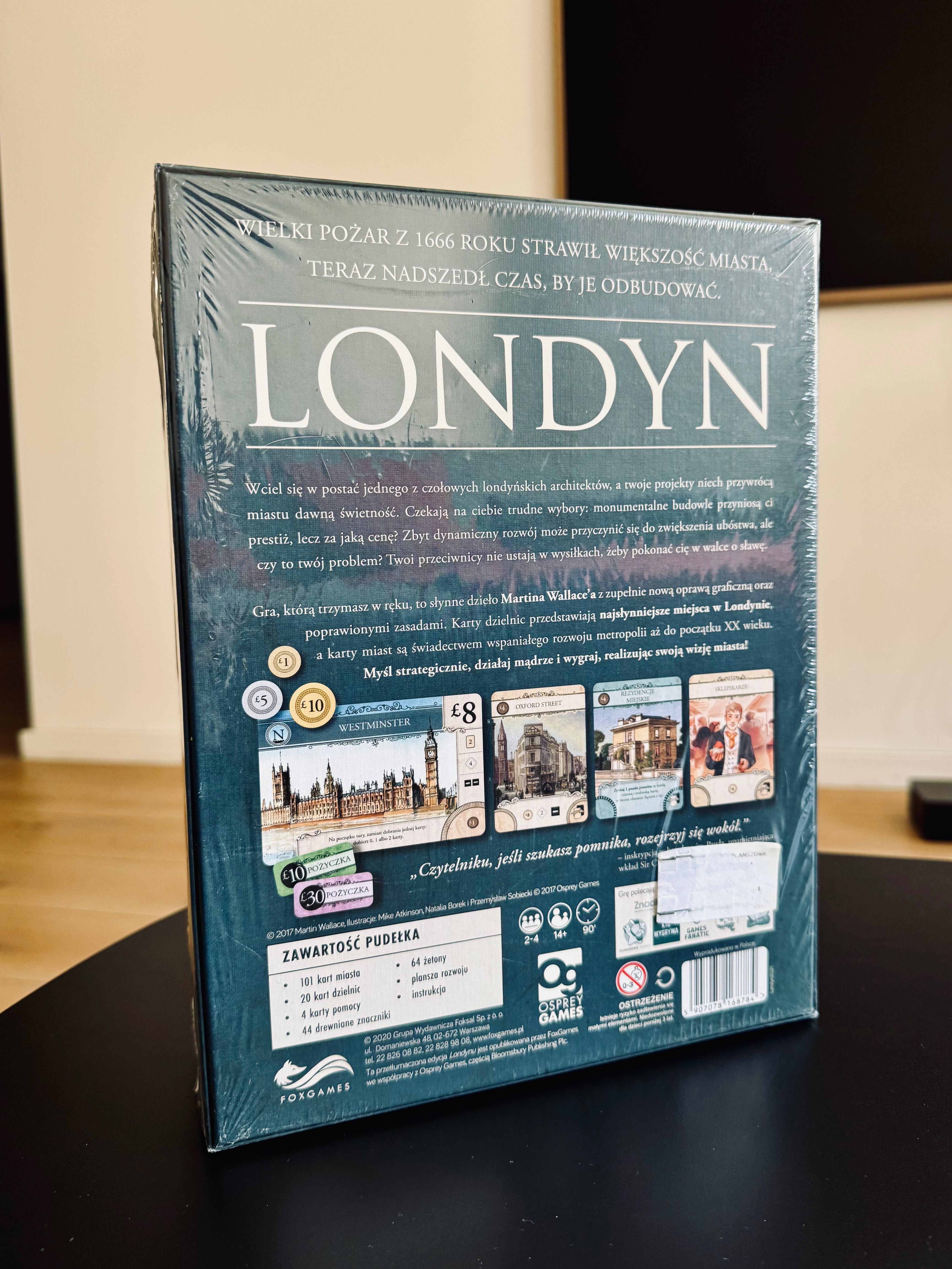 Londyn – gra planszowa (FoxGames), nowa, nieodpakowana