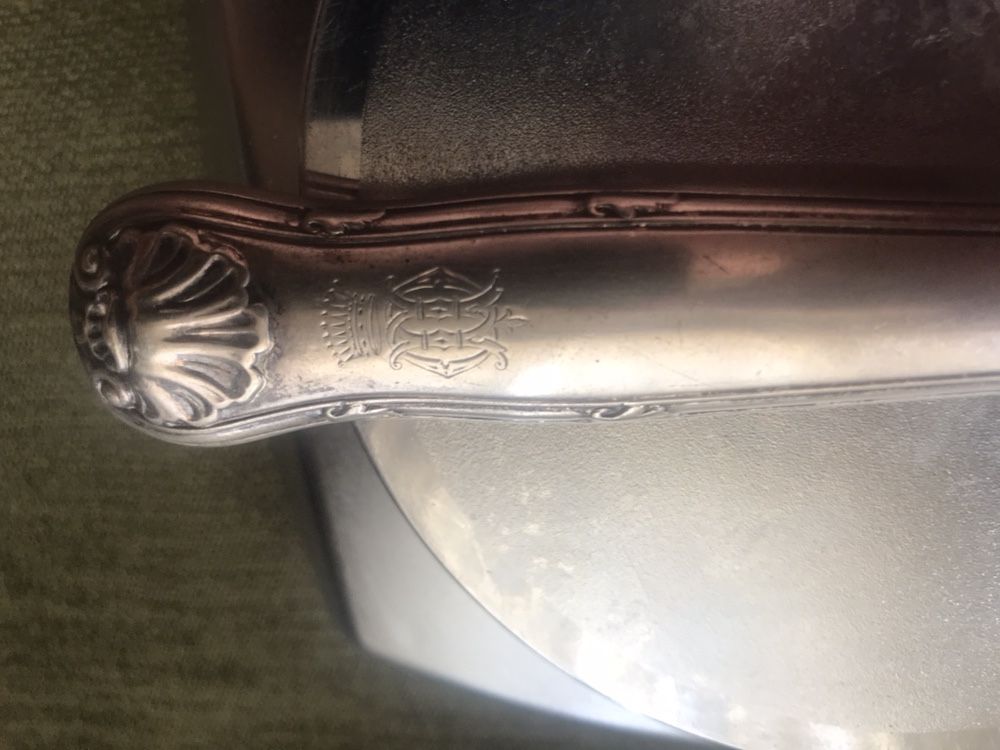 Нож столовый серебро 835 проба 1900 г вес 304 г 3 шт. Цена снижена!!!